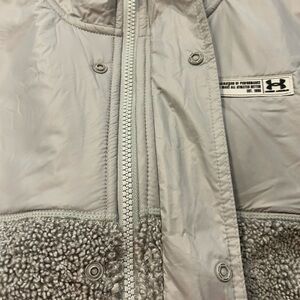 Under armour women’s boucle gray jacket coat medium M NWT